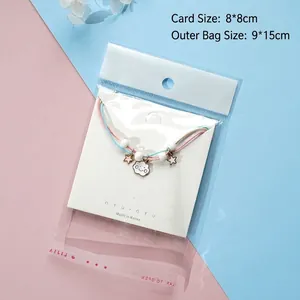Star and cloud charm necklace set in OPP self-adhesive bag with 8x8cm display card
