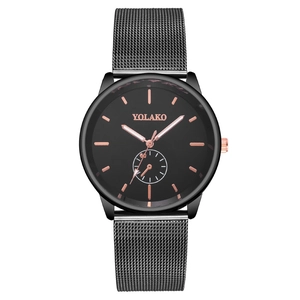 YOLAKO Ανδρικό Ρολόι Quartz Με Μεταλλικό Λουράκι Milanese Mesh Μινιμαλιστικό Καντράν Επιχειρηματικό Αδιάβροχο