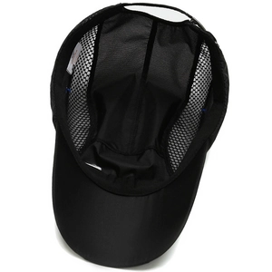 Breathable black mesh sports baseball cap with adjustable strap and quick-dry sun protection