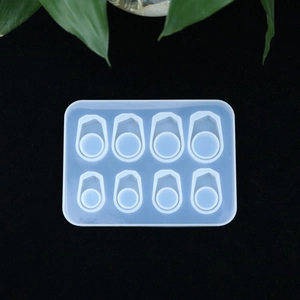 Silicone Ring Mold DIY Crystal Epoxy Resin Jewelry Making Tool Geometric Mirror Surface Crafting Creative Handmade Art