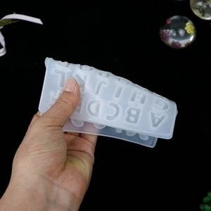 Flexibele siliconen mal voor letters met hoge elasticiteit voor DIY-hars knutselen