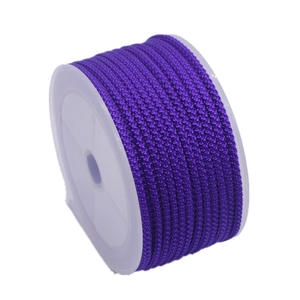 Spool of 3mm purple braided pineapple cord for DIY jewelry making and craft projects