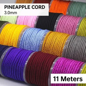 Nylon Braided Cord Pineapple Texture Jewelry Thread For DIY Bracelet Necklace Making Crafting Colorful Durable Rope