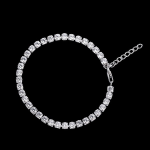Hip Hop Tennis Bracelet Titanium Steel Fully Iced Out Zirconia Adjustable Link Chain Streetwear Jewelry For Men Women