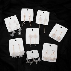 Floral Petal Dangle Earrings With 925 Sterling Silver Earring Post White Resin Daisy Long Tassel Elegant Sweet Women Jewelry