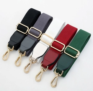 Adjustable canvas bag strap replacement for crossbody shoulder bags in solid colors.