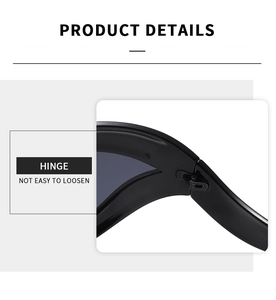 Macro detail of high-quality reinforced hinge for 2024 futuristic cat eye sunglasses