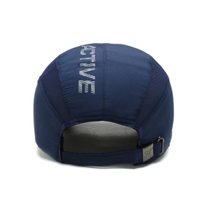 Men's breathable quick-dry navy blue baseball cap with mesh and ACTIVE lettering