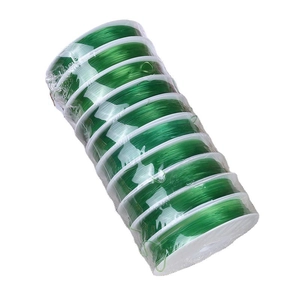 Transparent green elastic crystal jewelry wire rolls for DIY handmade bead stringing