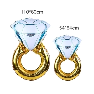 43-inch diamond ring foil balloons in two sizes for wedding and bridal decorations