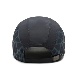 Rear view of a quick-dry sports baseball cap featuring laser vents and metal buckle