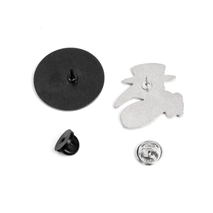 Creative Plague Doctor crow badge set with black rubber pin back and butterfly clasp metal pin