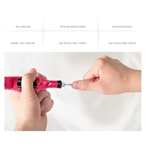 Fresa per unghie elettrica da 20000 giri/min color rosa per manicure e lucidatura pro