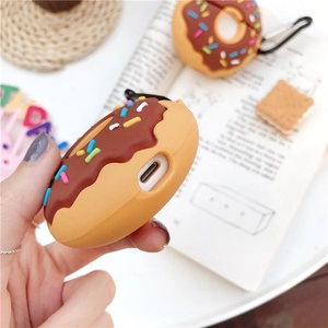 Creative doughnut silicone case for AirPods pro with colorful sprinkles and soft texture