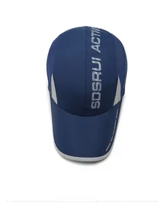 Top view of quick-dry baseball cap with mesh panels and SDSRUI ACTIVE text design