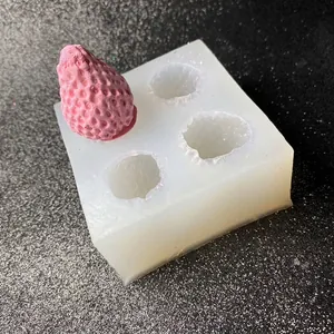 3D-Erdbeere Silikonform für DIY-Kuchendekoration und Schokoladendesserts
