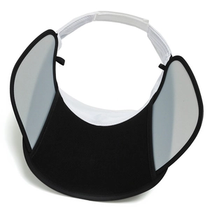 Adjustable sun visor hat with retractable side flaps and breathable open top design