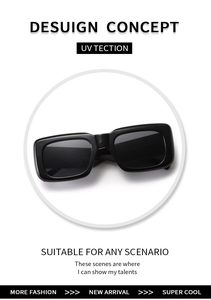 Macro shot of black rectangular sunglasses temple showing K8714 specs and UV protection