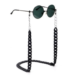Chaine De Lunettes En Acrylique Maillons Epais Avec Extension Metallique Et Boucles En Silicone Cordon Anti Glisse