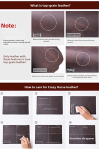 Macro detail of crazy horse leather texture with scratch repair maintenance process