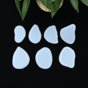 Detailed set of 7 irregular silicone molds for resin casting and DIY jewelry coaster making