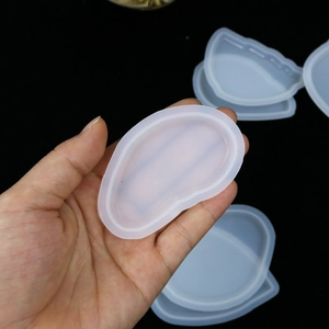 Translucent silicone pendant molds for DIY resin casting showing size and flexible texture