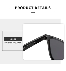 Gros plan de la charnière en métal robuste sur lunettes de soleil noires avec taille