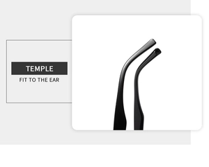 Branche de lunettes de soleil noire ergonomique assurant un ajustement confortable