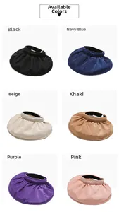 Selection of pleated open top sun hats available in six different colors for women