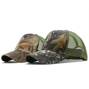 Camouflage Nylon Mesh Baseball Cap Breathable Trucker Hat Outdoor Sunshade Adjustable Sport Dad Hat For Men Women
