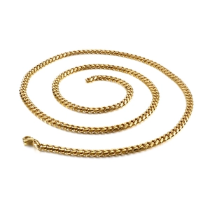 Polished gold titanium steel yoga dress waist belt chain in a spiral layout