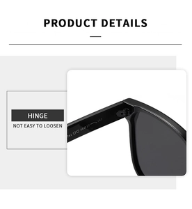 Detail shot of sunglasses reinforced metal hinge and printed model size 741 specs