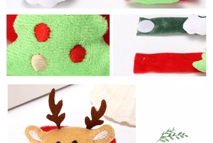 Detailed close-up of soft velvet texture and embroidery on Christmas snap bracelet charms