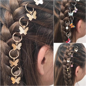 Legierung Schmetterling Anhänger Haarklammern Zöpfe Ringe Haarspangen Set Für Damen Süße Stern Charme Kopfschmuck Fotografie Haarschmuck