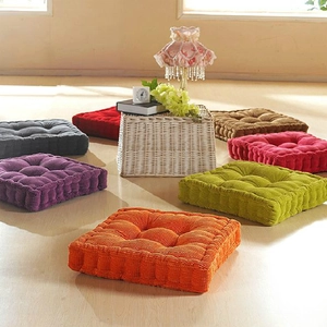 Thickened Tatami Seat Cushion Corn Velvet Tufted Chair Pad For Office Home Soft Solid Color Floor Mat Decorative Pillow