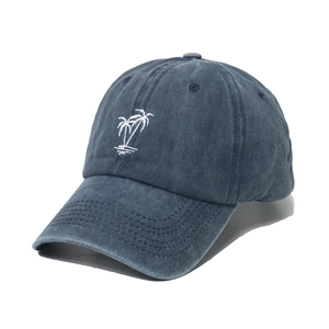 Washed Cotton Baseball Cap Coconut Tree Embroidery Distressed Vintage Sun Hat For Men Women Summer Outdoor Adjustable