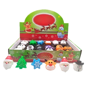 Set of 24 Christmas and Halloween LED flashing jelly rings for festive party favors