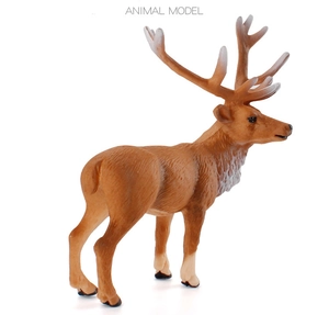 Detailed macro view of realistic male deer model showing antler texture and fur patterns