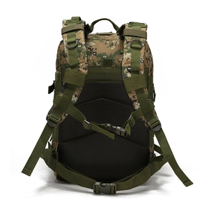 Tactical backpack with breathable honeycomb back panel and adjustable S-shaped shoulder straps