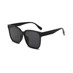 Classic black oversized square sunglasses with thick frames and dark UV protection lenses