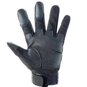 Men's tactical outdoor sports gloves with touchscreen fingers and anti-slip grip in black