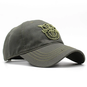Outdoor military camouflage baseball cap with tactical embroidery and curved brim