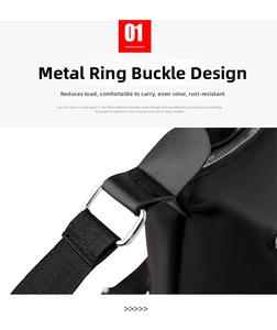 Macro view of silver metallic square buckle and durable black strap on canvas bag