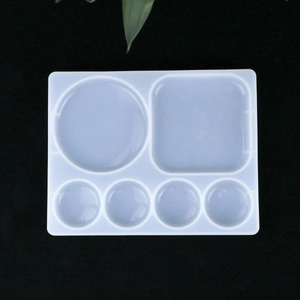 Silicone Mold DIY Resin Casting Palette Shape For Jewelry Making Paint Mixing Craft Tool Multi Compartment