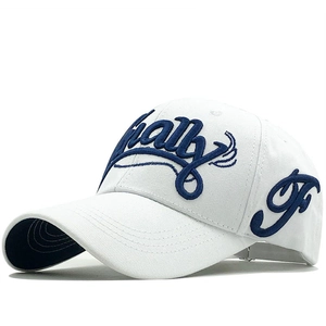 Baseball Cap Cotton 3D Embroidery Finally Letter Adjustable Curved Brim Outdoor Sun Protection Unisex Streetwear Fashion