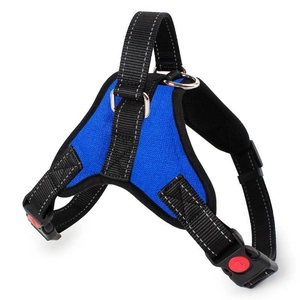 Imbracatura per cani resistente gilet riflettente traspirante blu per cani grandi passeggiata sicurezza