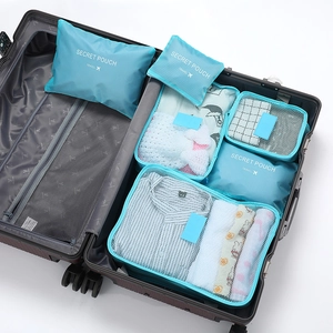 Travel packing cubes set storage bags organizer for luggage clothes shoes travel accessories