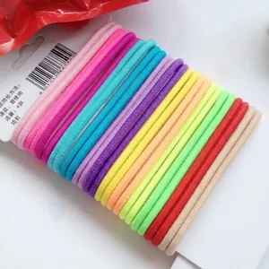 3mm high elastic candy colored seamless hair ties for kids made of durable soft nylon
