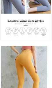 Vue détaillée du legging de yoga côtelé sans couture à taille haute avec gainage