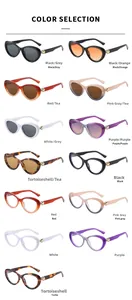 Cat eye sunglasses and blue light glasses collection with gold cheetah temple accents